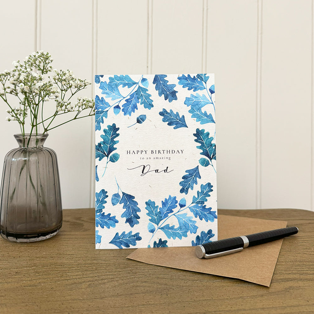 Oak & Acorn 'Dad' Birthday Card