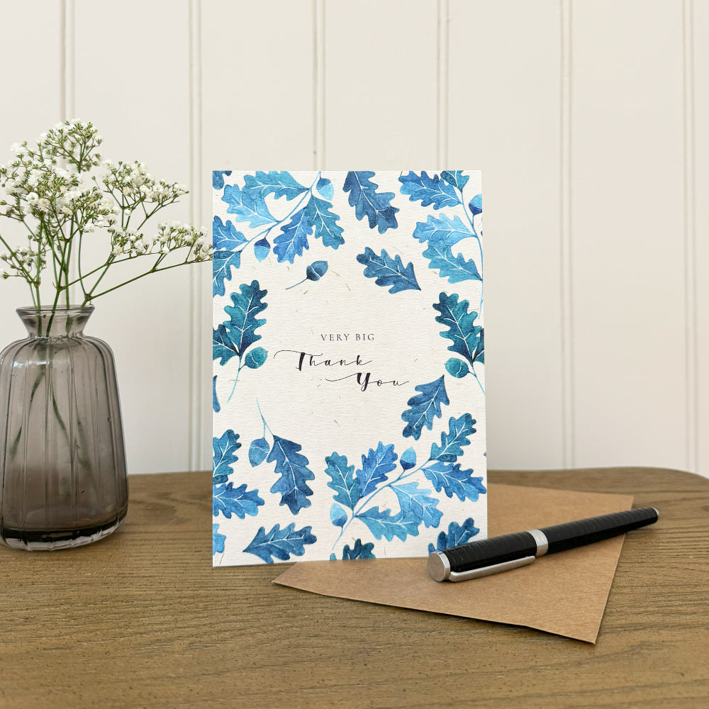 Oak & Acorn Thank You Card